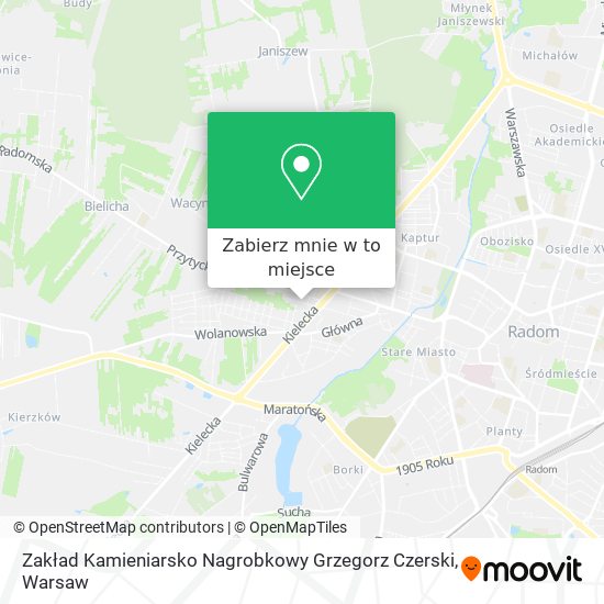 Mapa Zakład Kamieniarsko Nagrobkowy Grzegorz Czerski