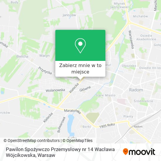 Mapa Pawilon Spożywczo Przemysłowy nr 14 Wacława Wójcikowska