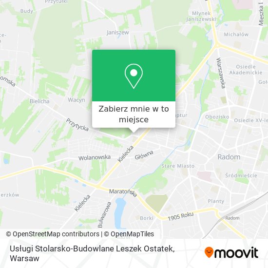 Mapa Usługi Stolarsko-Budowlane Leszek Ostatek