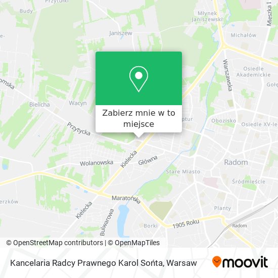 Mapa Kancelaria Radcy Prawnego Karol Sońta