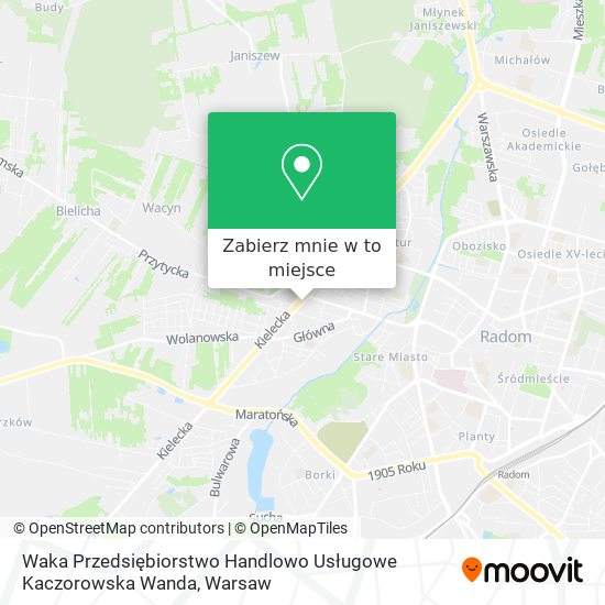 Mapa Waka Przedsiębiorstwo Handlowo Usługowe Kaczorowska Wanda