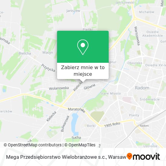 Mapa Mega Przedsiębiorstwo Wielobranżowe s.c.