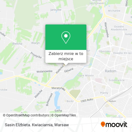 Mapa Sasin Elżbieta. Kwiaciarnia