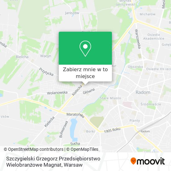 Mapa Szczygielski Grzegorz Przedsiębiorstwo Wielobranżowe Magnat