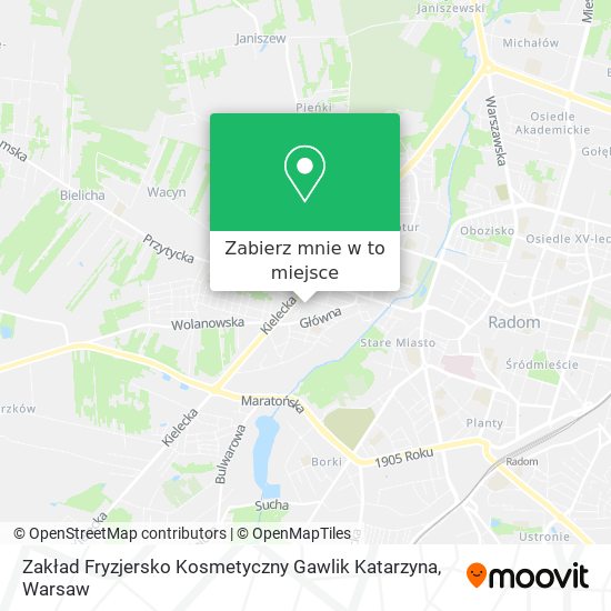 Mapa Zakład Fryzjersko Kosmetyczny Gawlik Katarzyna