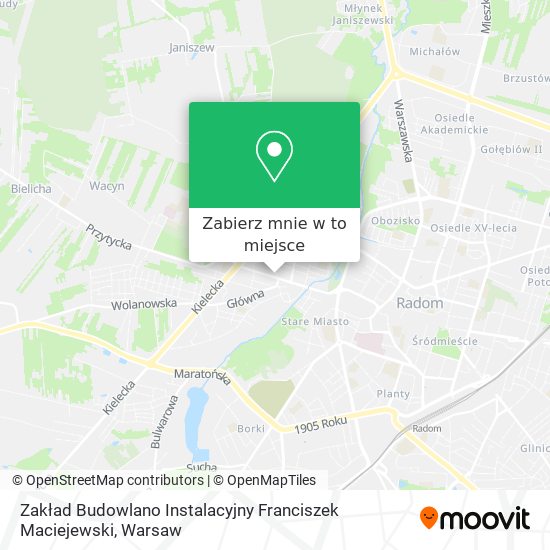 Mapa Zakład Budowlano Instalacyjny Franciszek Maciejewski