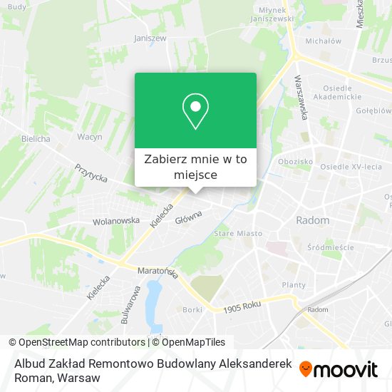 Mapa Albud Zakład Remontowo Budowlany Aleksanderek Roman