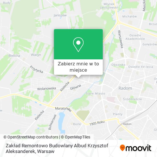 Mapa Zakład Remontowo Budowlany Albud Krzysztof Aleksanderek