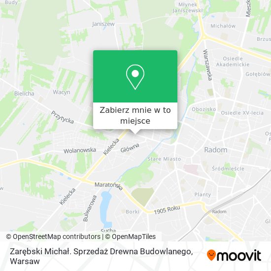 Mapa Zarębski Michał. Sprzedaż Drewna Budowlanego