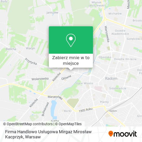 Mapa Firma Handlowo Usługowa Mirgaz Mirosław Kacprzyk