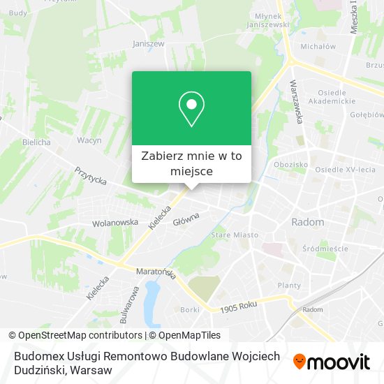 Mapa Budomex Usługi Remontowo Budowlane Wojciech Dudziński