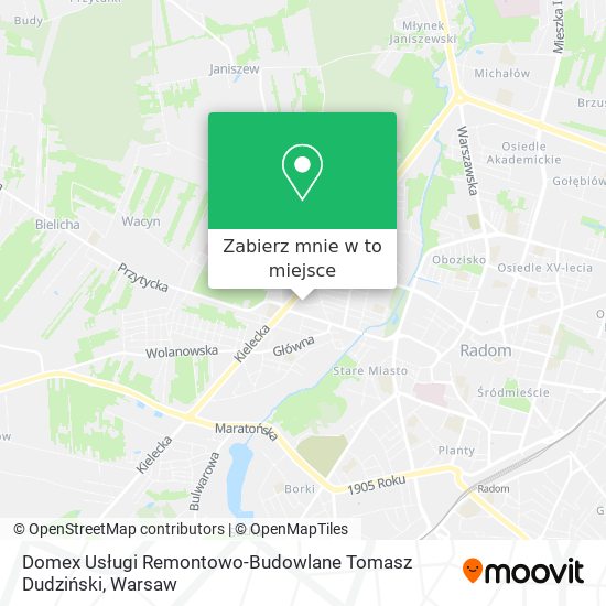 Mapa Domex Usługi Remontowo-Budowlane Tomasz Dudziński