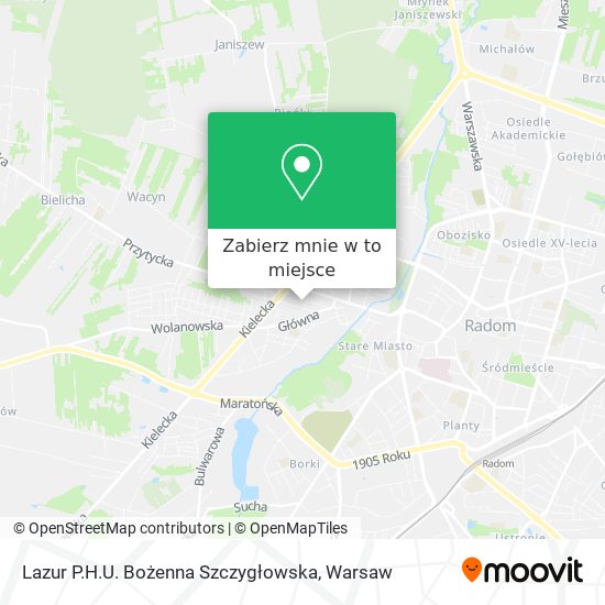 Mapa Lazur P.H.U. Bożenna Szczygłowska