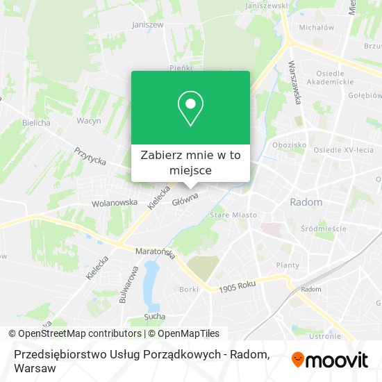 Mapa Przedsiębiorstwo Usług Porządkowych - Radom