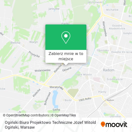 Mapa Ogiński Biuro Projektowo Techniczne Józef Witold Ogiński