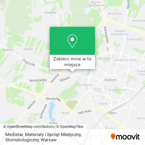 Mapa Medistar. Materiały i Sprzęt Medyczny, Stomatologiczny