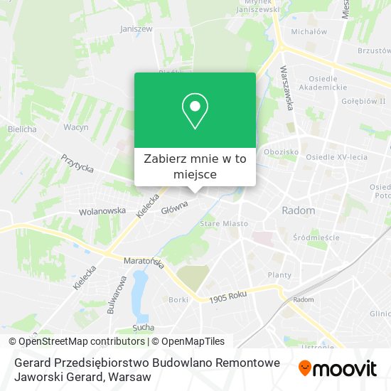 Mapa Gerard Przedsiębiorstwo Budowlano Remontowe Jaworski Gerard