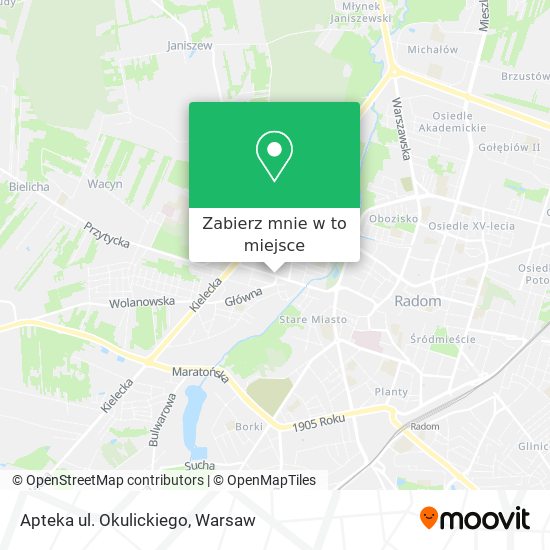 Mapa Apteka ul. Okulickiego