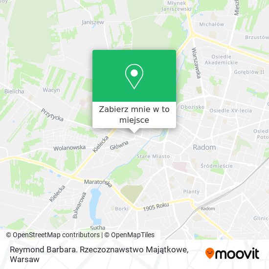 Mapa Reymond Barbara. Rzeczoznawstwo Majątkowe