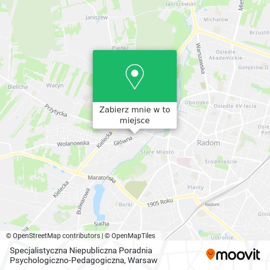 Mapa Specjalistyczna Niepubliczna Poradnia Psychologiczno-Pedagogiczna