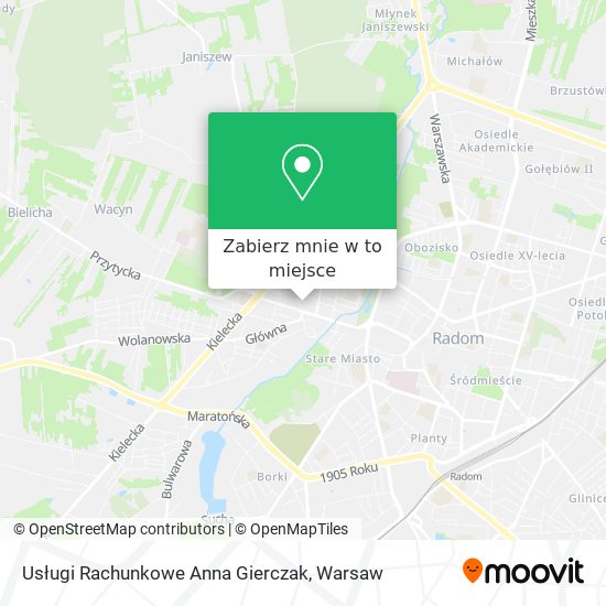 Mapa Usługi Rachunkowe Anna Gierczak