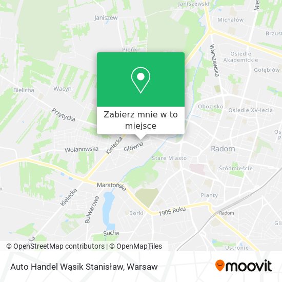 Mapa Auto Handel Wąsik Stanisław