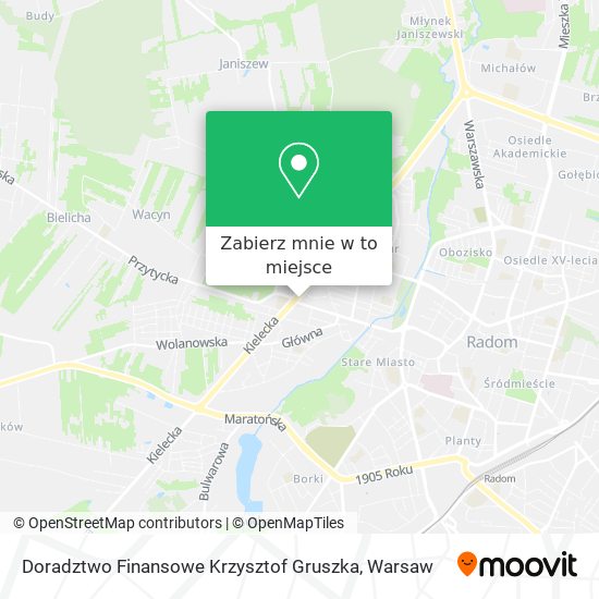 Mapa Doradztwo Finansowe Krzysztof Gruszka