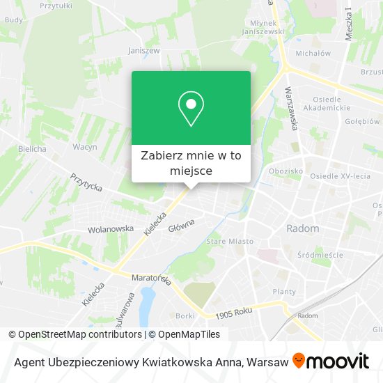 Mapa Agent Ubezpieczeniowy Kwiatkowska Anna