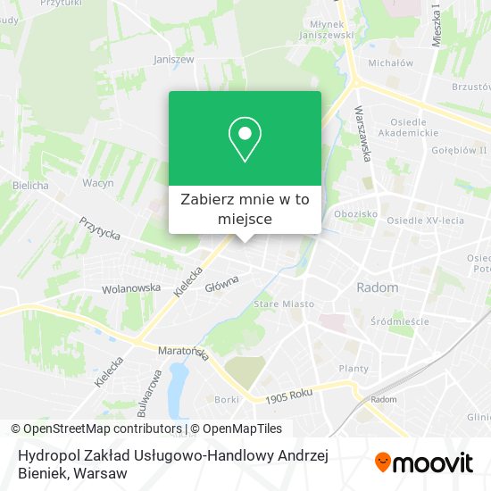 Mapa Hydropol Zakład Usługowo-Handlowy Andrzej Bieniek