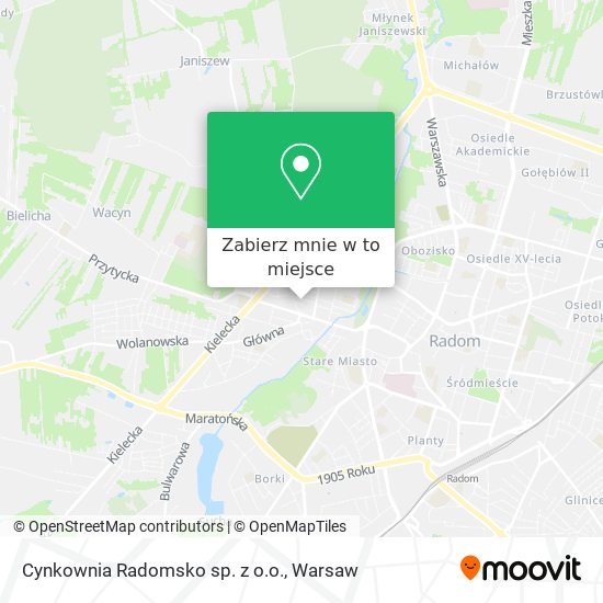 Mapa Cynkownia Radomsko sp. z o.o.