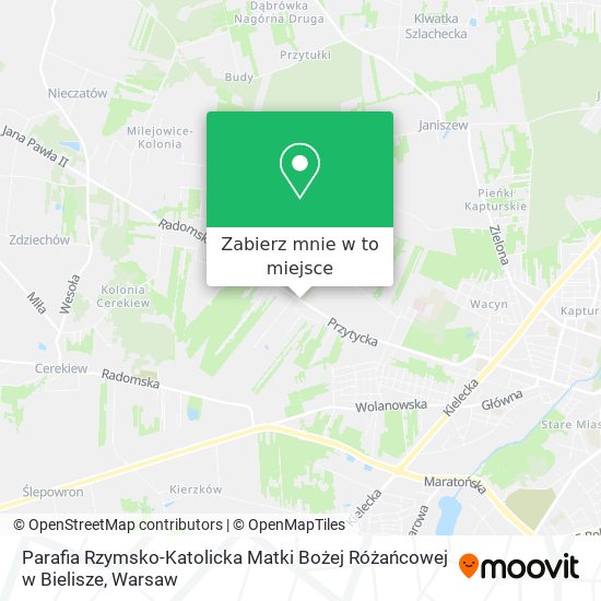 Mapa Parafia Rzymsko-Katolicka Matki Bożej Różańcowej w Bielisze