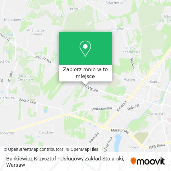 Mapa Bankiewicz Krzysztof - Usługowy Zakład Stolarski