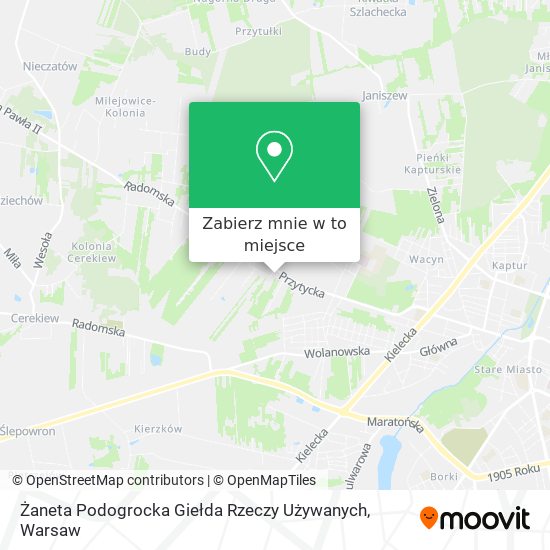 Mapa Żaneta Podogrocka Giełda Rzeczy Używanych