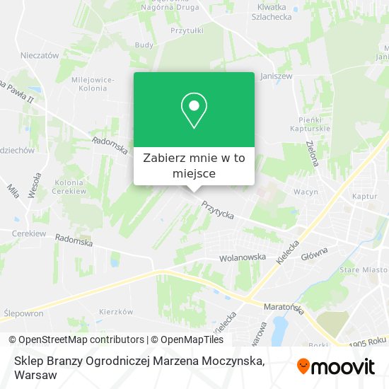 Mapa Sklep Branzy Ogrodniczej Marzena Moczynska