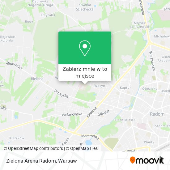 Mapa Zielona Arena Radom