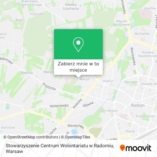 Mapa Stowarzyszenie Centrum Wolontariatu w Radomiu