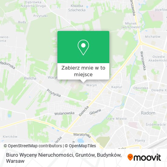 Mapa Biuro Wyceny Nieruchomości, Gruntów, Budynków