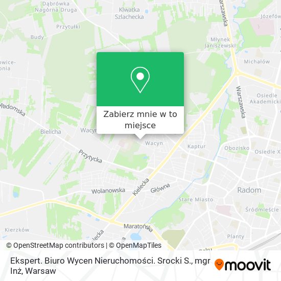 Mapa Ekspert. Biuro Wycen Nieruchomości. Srocki S., mgr Inż