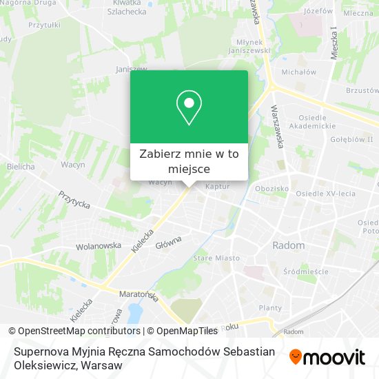 Mapa Supernova Myjnia Ręczna Samochodów Sebastian Oleksiewicz