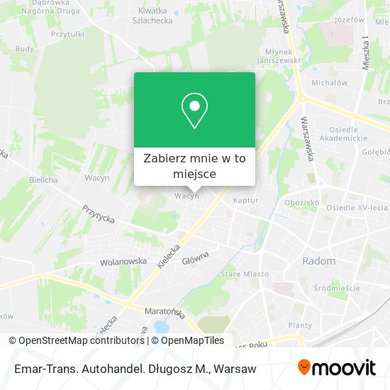 Mapa Emar-Trans. Autohandel. Długosz M.