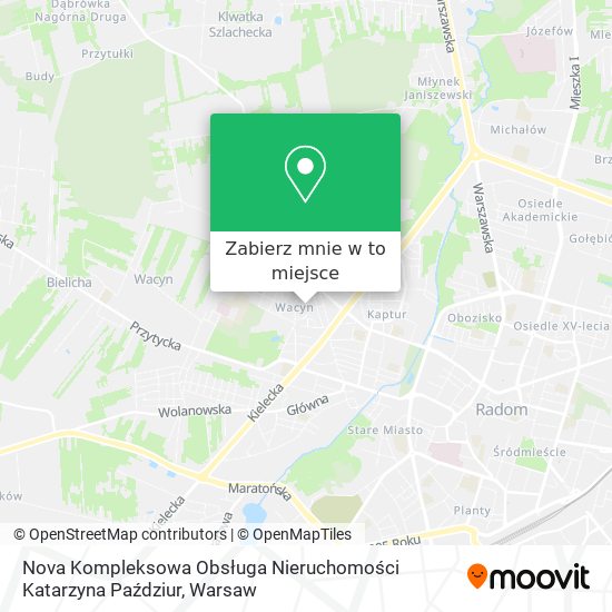 Mapa Nova Kompleksowa Obsługa Nieruchomości Katarzyna Paździur