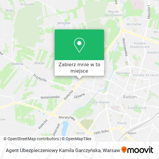 Mapa Agent Ubezpieczeniowy Kamila Garczyńska