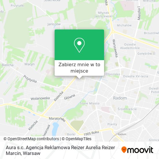 Mapa Aura s.c. Agencja Reklamowa Reizer Aurelia Reizer Marcin