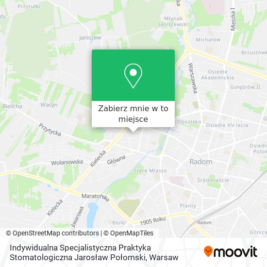 Mapa Indywidualna Specjalistyczna Praktyka Stomatologiczna Jarosław Połomski