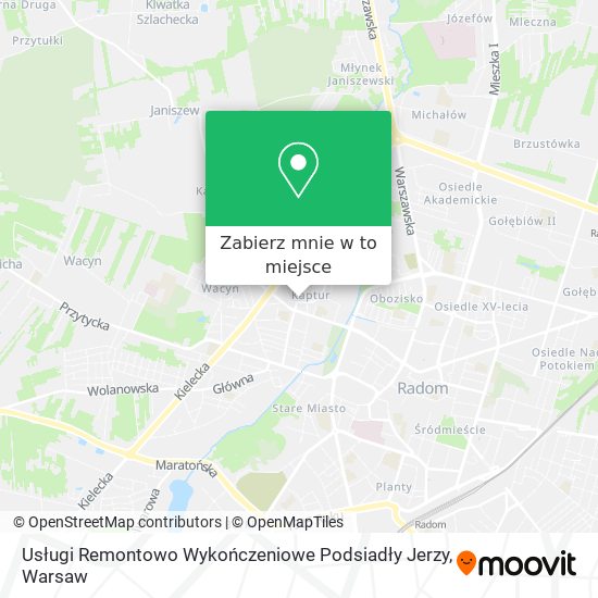 Mapa Usługi Remontowo Wykończeniowe Podsiadły Jerzy