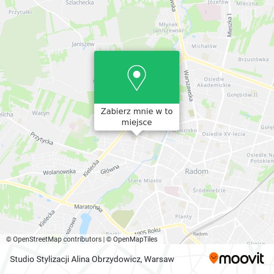 Mapa Studio Stylizacji Alina Obrzydowicz