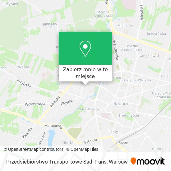 Mapa Przedsiebiorstwo Transportowe Sad Trans