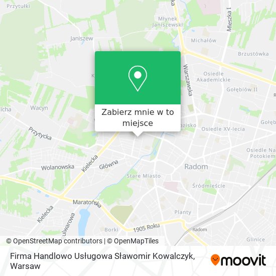 Mapa Firma Handlowo Usługowa Sławomir Kowalczyk