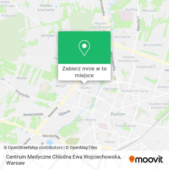 Mapa Centrum Medyczne Chlodna Ewa Wojciechowska