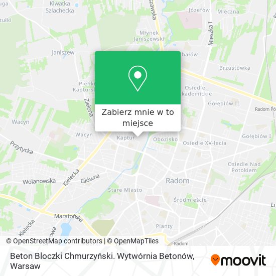 Mapa Beton Bloczki Chmurzyński. Wytwórnia Betonów